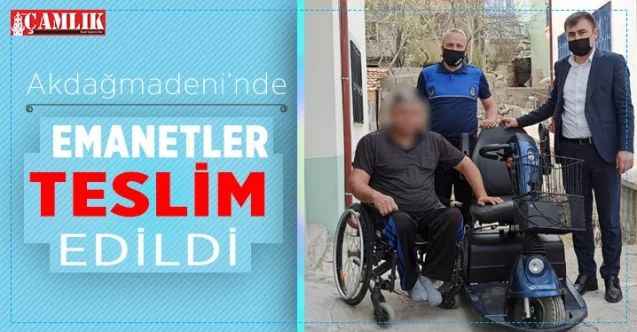 Akdağmadeni'nde emanetler sahiplerine ulaştırıldı