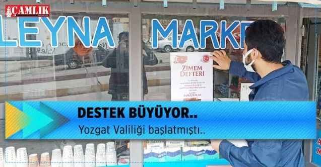 Yozgat Valiliğinin başlattığı ‘zimem defteri’ uygulamasına destek büyüyor