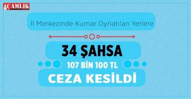 Yozgat İl Merkezinde kumar oynatılan yerlere 107 bin 100 TL idari para cezası kesildi