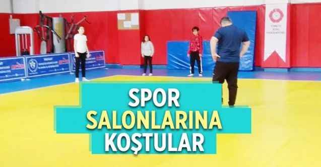 Gençlik ve Spor İl Müdürlüğü kapalı spor salonları yeniden açıldı Genç sporcular spor yapmak için kapalı spor salonlarına akın etti