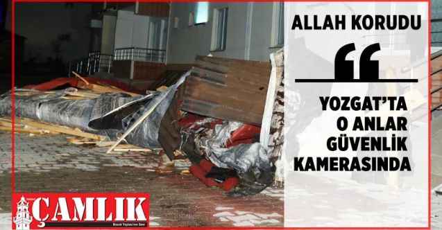 Yozgat'ta Fırtına ve Sağanak Yağış Az Kalsın Bir Ailenin Canına Maloluyordu. O Anlar Güvenlik Kamerasına Böyle Yansıdı