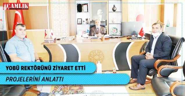 Yozgat Şehit Aileleri ve Gaziler Derneği Başkanı Gökay Açıkgöz, Yozgat Bozok Üniversitesi Rektörü Prof. Dr. Ahmet Karadağ’a nezaket ziyaretinde bulundu