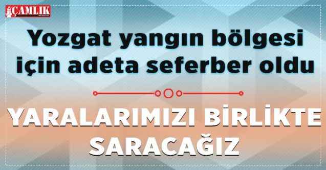 Yozgat yangın bölgesi için adeta seferber oldu  YARALARIMIZI BİRLİKTE SARACAĞIZ