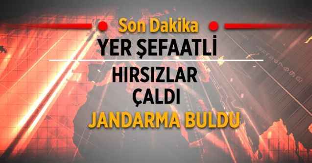 Yer Şefaatli... Hırsızlar Çaldı Jandarma Yakaladı