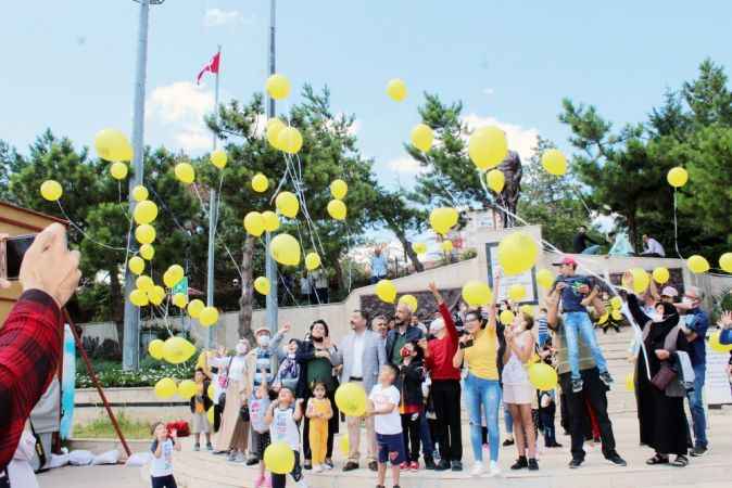 Yiğitler şehri Yozgat’tan  SMA Tip 1 hastası Yiğit Alp Avşar'a  balonlu kutlama