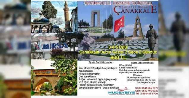 Çanakkale Şehitlerine Vefa Turuna Siz de Katılın