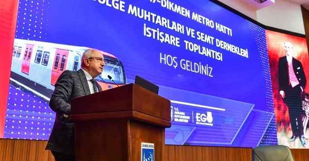 Ankara'da Ego, Çankaya Muhtarlarına ‘Kızılay-Dikmen Metro Hattı’ Projesini Anlattı