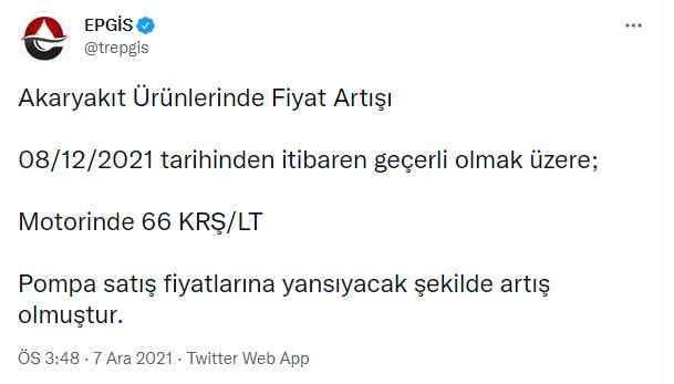 Motorine zam geldi