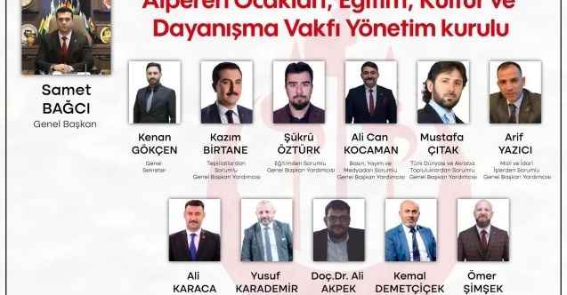 Alperen Ocakları Eğitim, Kültür ve Dayanışma Vakfı Yeni Yönetim Kurulu belli oldu