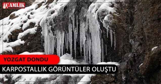 Yozgat Dondu, Yamaçlarda Sarkıtlar Oluştu, Araçlar İlerlemekte Güçlük Çekti