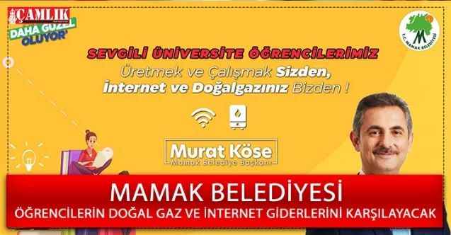 Mamak Belediyesi Öğrencilerin Doğal Gaz ve İnternet Giderlerini Karşılayacak