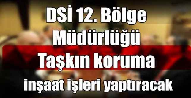 DSİ 12. bölge müdürlüğü Taşkın koruma inşaat işleri yaptıracak