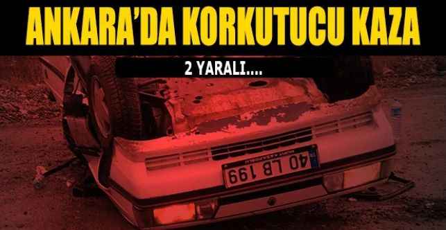 Ankara'da Kontrolden Çıkan Araç Takla Attı: 2 yaralı