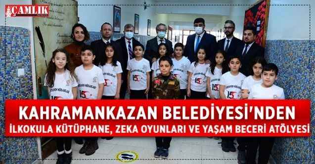 Kahramankazan Belediyesi'nden ilkokula kütüphane, zeka oyunları ve yaşam beceri atölyesi