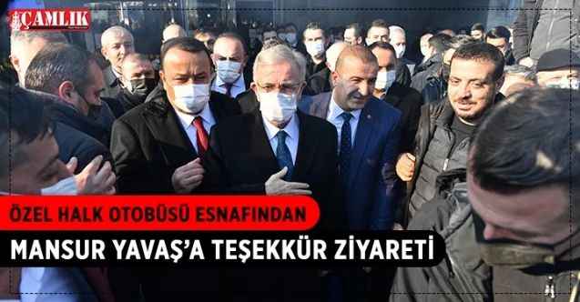 Özel Halk Otobüsü Esnafından Mansur Yavaş’a Teşekkür Ziyareti