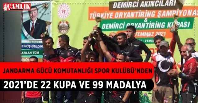 Jandarma Gücü Komutanlığı Spor Kulübü’nden 2021’de 22 kupa ve 99 madalya