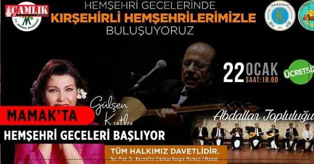 Mamak Belediyesi, Kırşehirlileri Hemşehri Geceleri’nde bir araya getiriyor