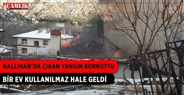 Ankara’nın Nallıhan ilçesinde, bir evde yangın çıktı