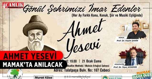 “Gönül Şehrini İmar Edenler” programının bu ayki konusu Ahmet Yesevi olacak