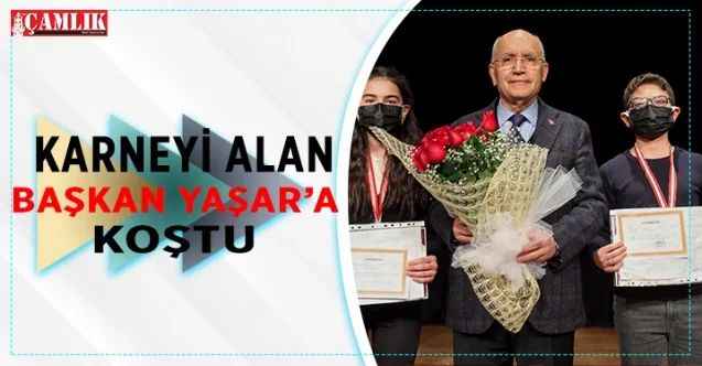 Başkan Yaşar, öğrencilerin karne sevincine ortak oldu