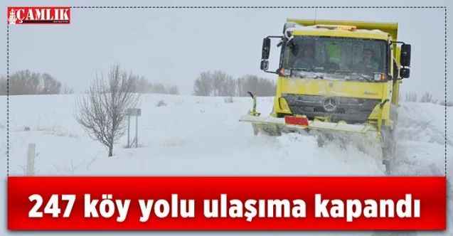 247 köy yolu ulaşıma kapandı