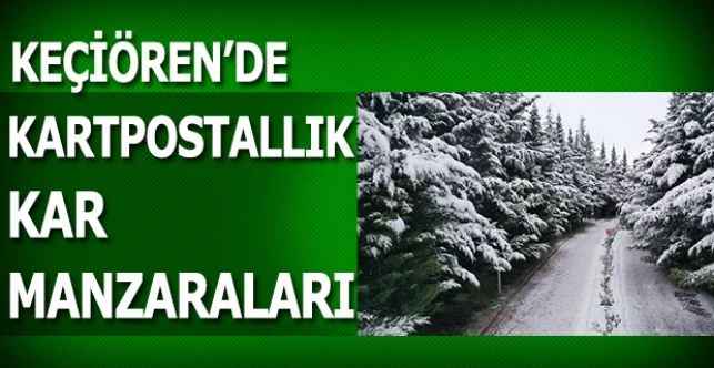 Kar yağışı Keçiören’de ortaya koyduğu kartpostallık görüntüleriyle görenleri kendine hayran bıraktı