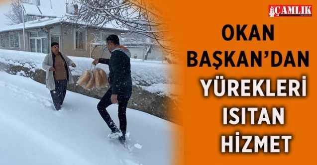 Uzunlu Belediye Başkanı Okan Yaşar Elbaşı, kış aylarının zor şartlarında evinden çıkamayan yaşlı ve hastaların ihtiyaçlarını bizzat kendisi karşılıyor