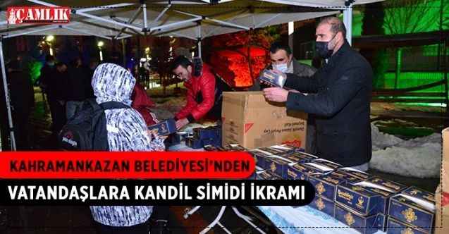 Kahramankazan Belediyesi, Regaip Kandili dolayısıyla vatandaşlara kandil simidi ikram etti