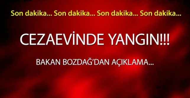 Ümraniye Cezaevi'nde yangın çıktı! Bakan Bozdağ'dan açıklama geldi
