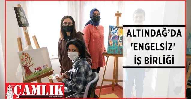 Altındağ’da üniversite öğrencileri ile özel gereksinimli bireyler, hep birlikte resim yaptı