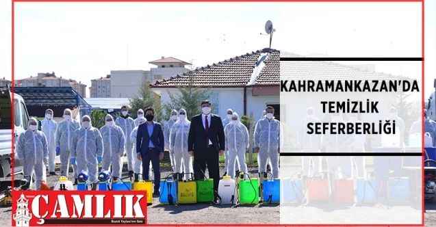 Kahramankazan Belediyesi, dezenfekte ve temizlik teyakkuzuna hız kesmeden devam ediyor