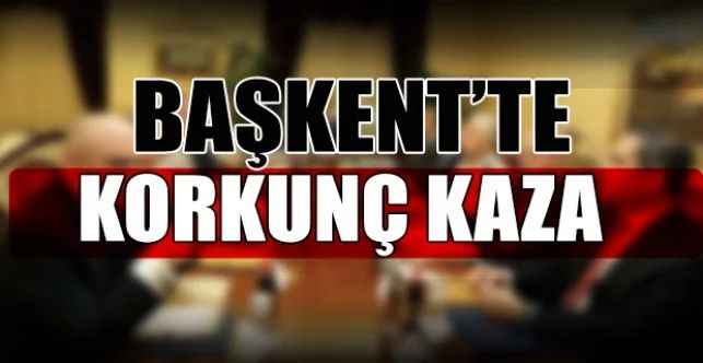 Başkent'te kontrolden çıkan otomobilin çarptığı motokurye hayatını kaybetti