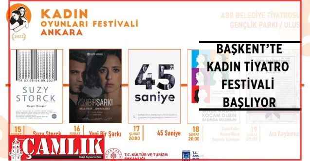 Başkent’te Kadın Tiyatro Festivali Başlıyor