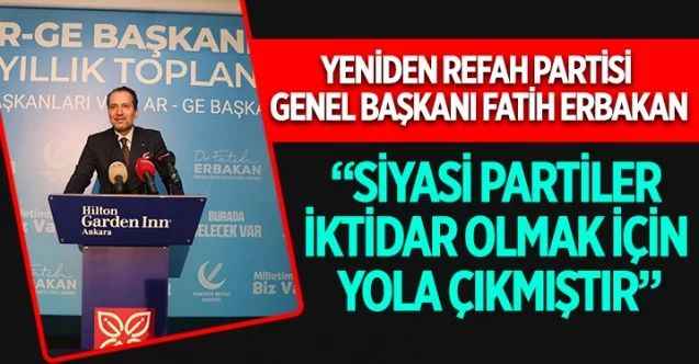 Yeniden Refah Partisi Genel Başkanı Fatih Erbakan, partilileri ile AR-GE toplantısında bir araya geldi