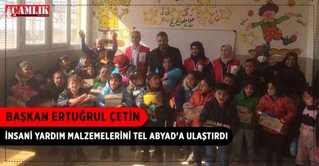 Pursaklar Belediye Başkanı Ertuğrul Çetin, Suriye’nin Tel Abyad ilçesindeki sivillere, ilçe halkı tarafından gönderilen insani yardımları ulaştırdı
