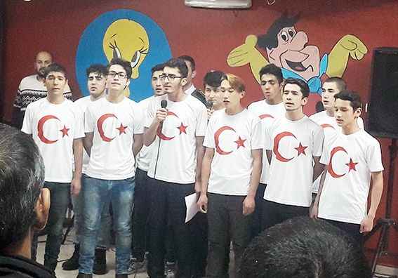 Sığınmacıların gösterisi