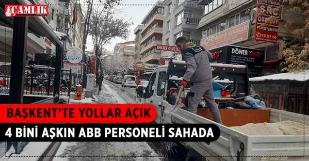 Ankara Büyükşehir Belediyesi Başkent’te yeniden başlayan yoğun kar yağışı üzerine teyakkuza geçti