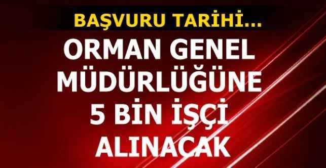 Orman Genel Müdürlüğü personel alımı başvuru tarihleri ne zaman? Orman Genel Müdürlüğü işçi alımı başvurusu nasıl yapılır, başvuru şartları neler?