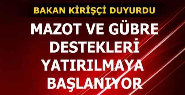Mazot ve gübre desteği ile ilgili açıklama geldi! Mazot ve gübre desteği ne zaman yatacak?