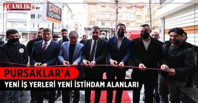 Pursaklar Belediye Başkanı Ertuğrul Çetin, ilçede yeni hizmete giren iş yerinin kurdelesini keserek açılışını gerçekleştirdi