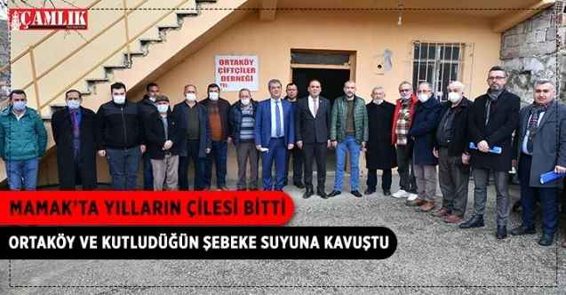 ASKİ Genel Müdürlüğü son olarak içme suyu ihtiyacını kuyulardan sağlayan Mamak ilçesi Ortaköy ve Kutludüğün Mahallelerini şebeke suyuna kavuşturdu