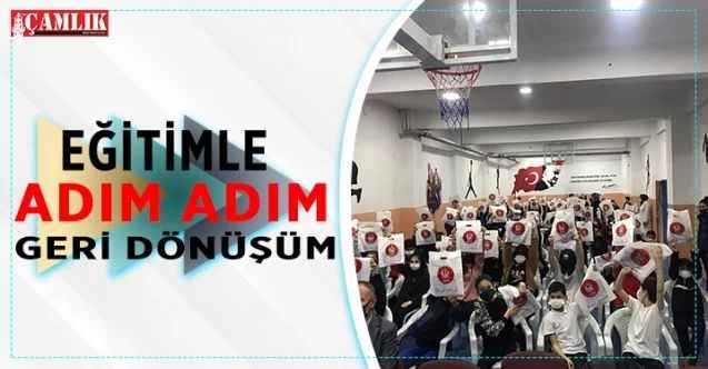 Keçiören Belediyesi eğitmenleri tarafından ilçedeki Kuyubaşı Şehit Oğuzhan Duyar Ortaokulu öğrencilerine geri dönüşüm eğitimi verildi