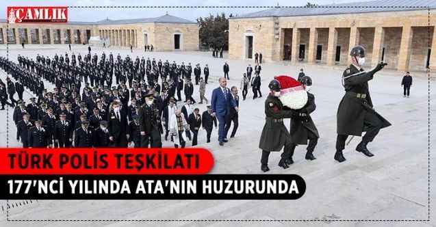 Emniyet Genel Müdürü Mehmet Aktaş başkanlığındaki heyet, Türk Polis Teşkilatı’nın 177’nci kuruluş yıldönümü sebebiyle Anıtkabir’i ziyaret etti