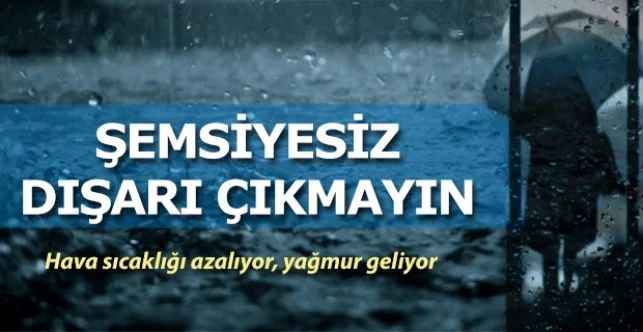 Sıcaklık sert düşecek, yağış pik yapacak