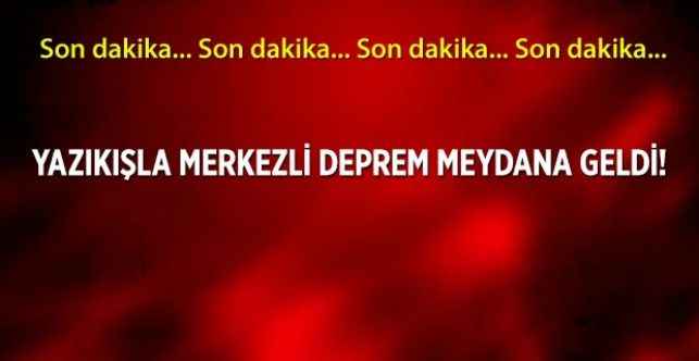 Yozgat Boğazlıyan Yazıkışla merkezli 3.6 şiddetinde deprem meydana geldi