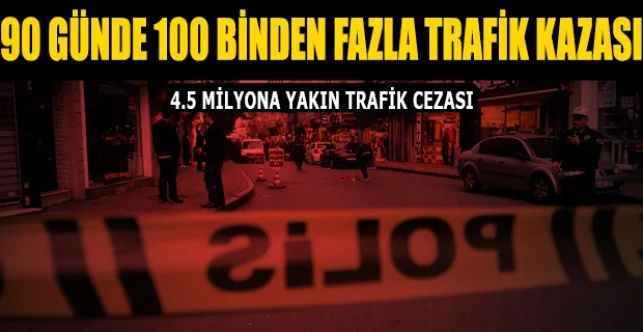 Türkiye'de 2022 yılının ilk 3 ayında toplam 107 bin 750 kaza meydana geldi