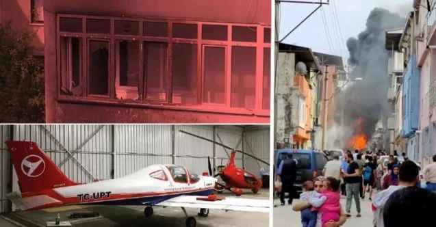 Bursa Osmangazi Bağlarbaşı mahallesine uçak düştü: Halk korku ve panik içinde
