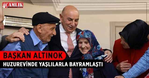 Keçiören Belediye Başkanı Turgut Altınok, belediye bünyesinde hizmet veren huzurevindeki yaşlıların Ramazan Bayramı’nı kutladı