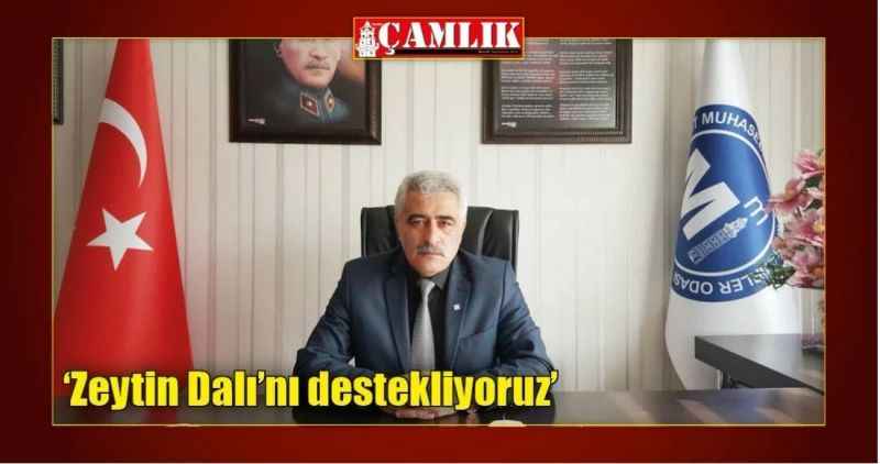 'Zeytin Dalı'nı destekliyoruz'