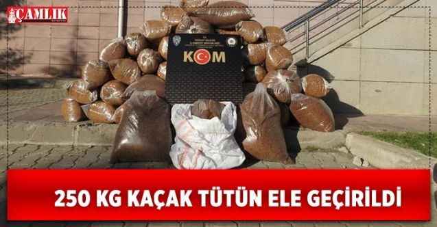 Yozgat Emniyeti'nin durdurduğu Araçtan 250 Kg Kaçak Tütün Ele Geçirdi